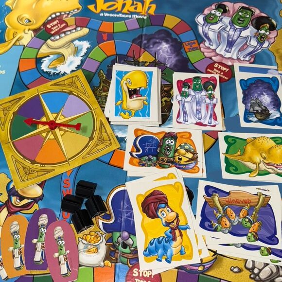 Vintage Jonah The Overboard Adventure Talicor VeggieTales Board Game Complete - Picture 10 of 13